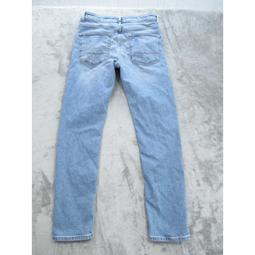 ASOS Design Slim Fit Jeans Men's 32x32 (Actual 28x29.5) Light Wash Blue 5-Pocket
